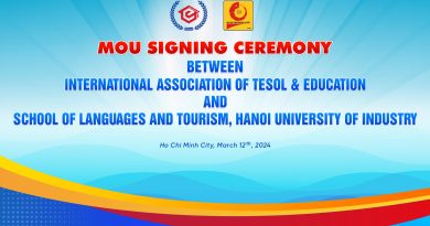 Memorandum of Understanding (MoU) Signing between ICTE Press and the School of Languages and Tourism, Hanoi University of Industry (HaUI)