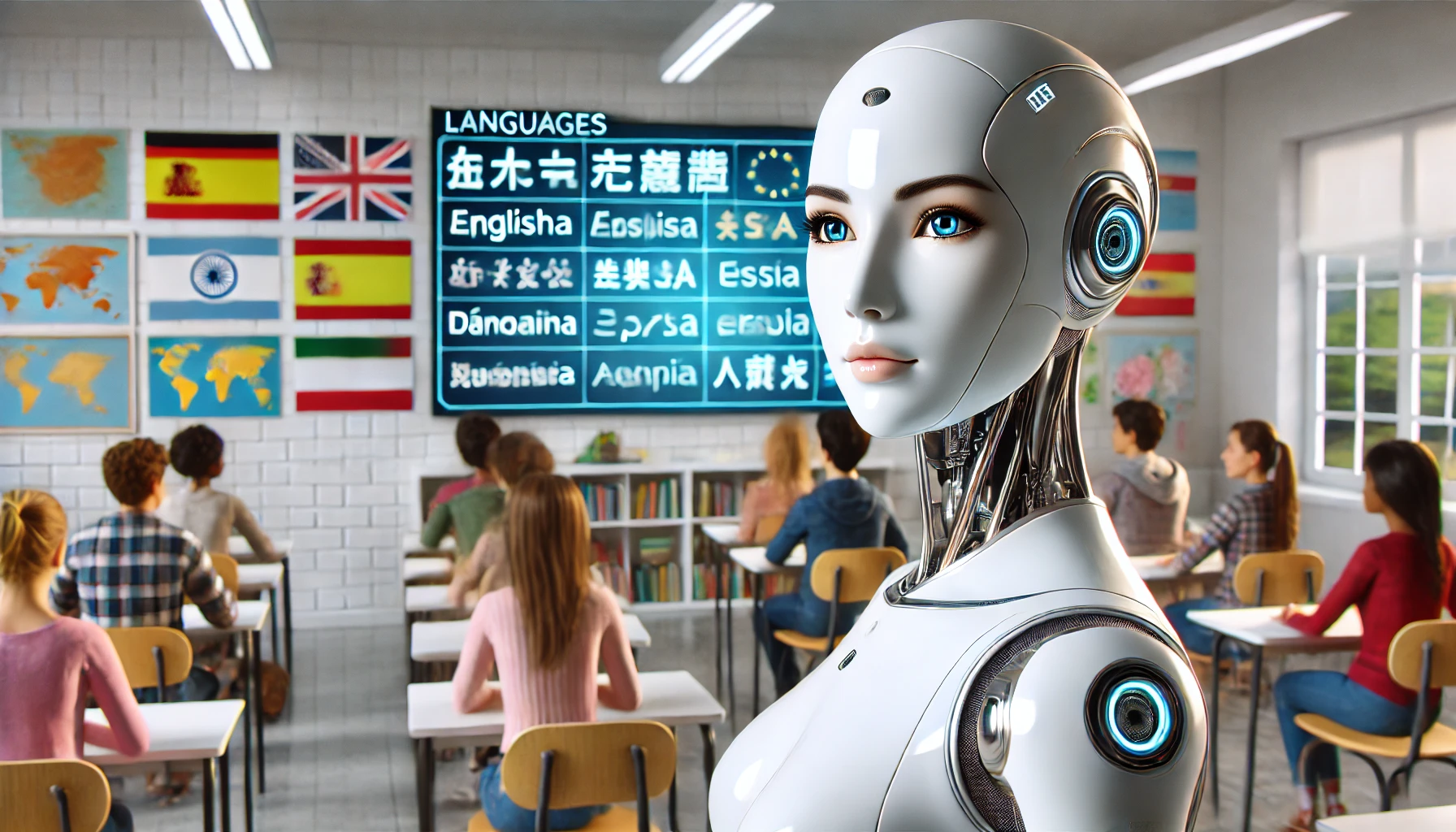 Humanoid Robot Teaching in a Classroom