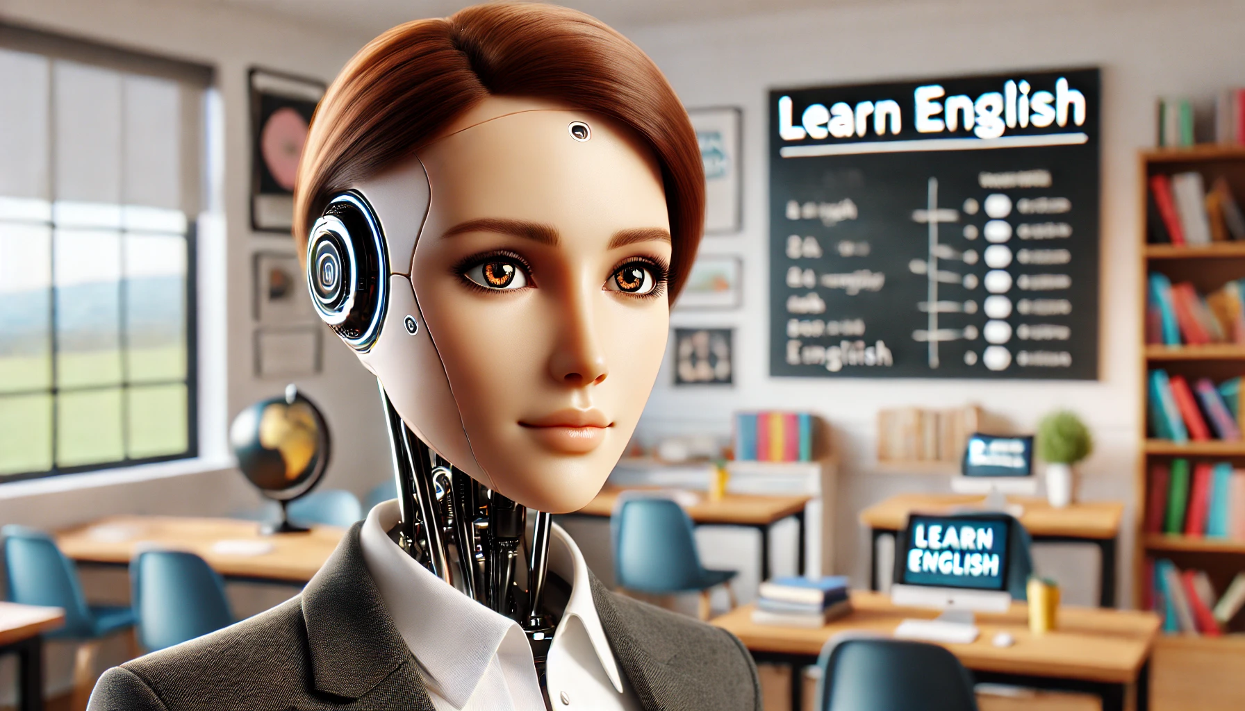 Robot teacher asking about people