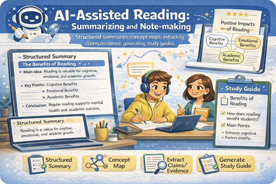 AI-assisted reading lesson banner